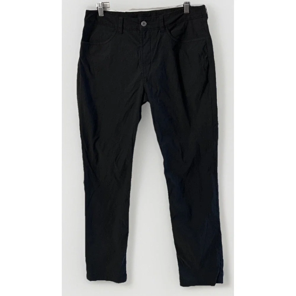 Mens The North‎ Face Hiking Pants Black Straight Leg Nylon Stretch Sz 34